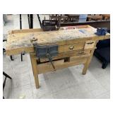 Wooden Work / Craft Table with Vise