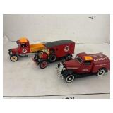 3 vintage look Trucks. Texaco & Ohio Oil Co.