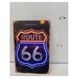 Route 66 Metal Sign