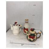 Apple Teapots & Milk Bottle