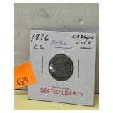 1876 Carson City Dime Seated Liberty