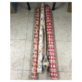 3 Partial Rolls Wrapping Paper & Ornamant