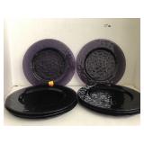 8 Purple Glass Plates