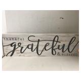 Grateful Blessed Wooden Sign