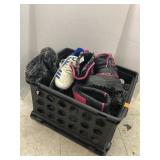 Tote W/ 5 Ct. Winter Boots, 1 Ct Tennis Shoes