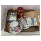 Music Box, Tea Cup, Glass Light Globe, Trivets