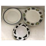 8 Lg Plates & 3 Sm Cow Print Plates