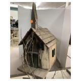 Wooden Bird House, approx H 54in