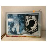 Metal Pow Mia Sign