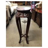 Carved Wooden Side Table - Looks Glued on One