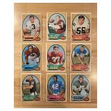 1970 Topps Football Card Lot