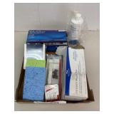 Flat of Nitrile Gloves, Fluoride Gel, Sponges,