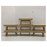 7cnt Small Wooden Craft Benches