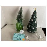 1993 Dept 56 Light-up Ceramic Tree & Hand Blown