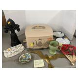 Vntg. Mid Century Lot including Glass Bottom Cake