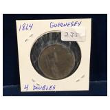 1864 Guernesey 4 Doubles