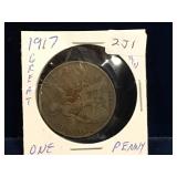 1917 Great Britain  Penny