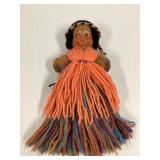 Vintage Native American yarn doll. 13"