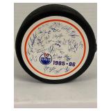 1985-1986 Oilers puck