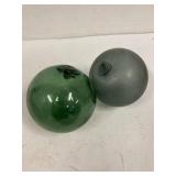 Two 4" Japanese glass fishing floats