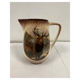 Wildlife pitcher 8.5" tall