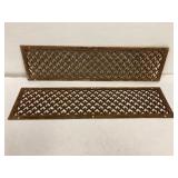 2 cast iron vent covers. 18" x 4.75"