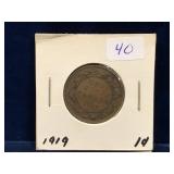 1919 Canadian Large Penny