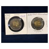 1996, 2005 Canadian Toonies