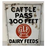 G.L.F.Quality Dairy Feeds Metal Sign,15x181/2"