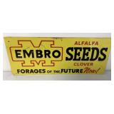 Embro Seeds Metal Sign,6x15"