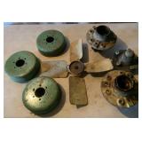 JD wheel hubs, fan, and brake drums