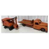 2 pcs- Structo Roll Back Truck & Lumar Shovel