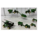 10 pcs- Ertl John Deere Tractors & Implements