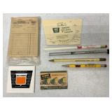 8 Oliver Adv, pcs- pencils, order forms, matches