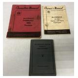 3 IH pcs- Manuals & Care of Machinery Book