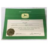 John Deere Tractor Service Course Certificate