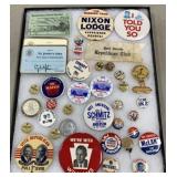 NIXON , KENNEDY, JOHNSON AND MORE MISC. BUTTON COL