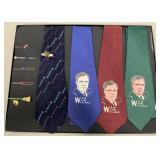 WILLKIE 10 NECK TIE & RELATED 1940 CAMPAIGN PIECES