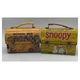 Walt Disney School Bus and Snoopy lunch boxes