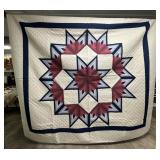 Amish Made Broken Star Log Cabin Quilt