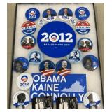 OBAMA 2012 BUTTONS & MORE 22 ITEMS.