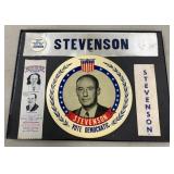 STEVENSON 1956 EASEL BACK 9", PLUS ARMBAND AND TWO