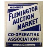 Porcelain Flemington Auction Market Sign