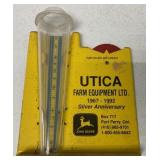 John Deere Utica Farm Equipment Rain Gauge