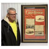 Framed McCormick-Deering Grain Binders Ad