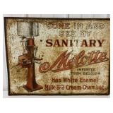 Tin Melotte Cream Separator Sign