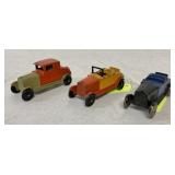 3 Tootsietoy Chevrolet Roadsters & Coupe