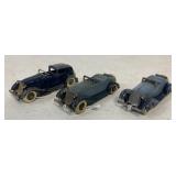 3 Tootsietoy Town Car & Roadsters