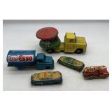 Marx, German and Japanese tin cars and trucks