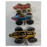 3 Marx tin wind-up racers